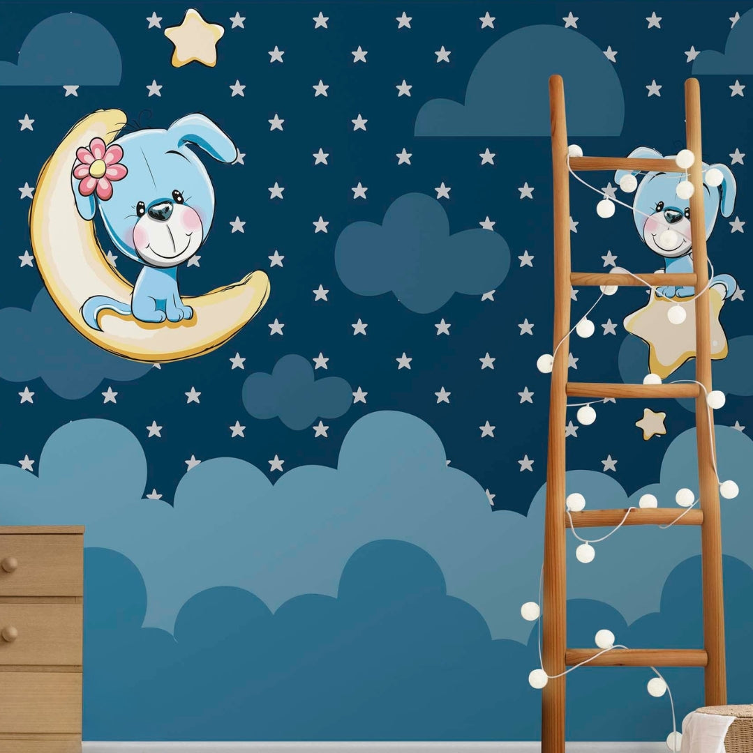 Cãozinho na Lua no Céu Estrelado - 00183