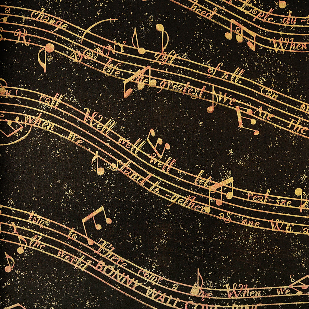 Papel De Parede BW - Musical Notes