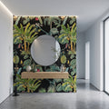Papel de Parede Floresta tropical exuberante preto - CES-TS18150