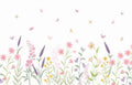 Campo de Flores com Borboletas Aquarela - LG 00110503