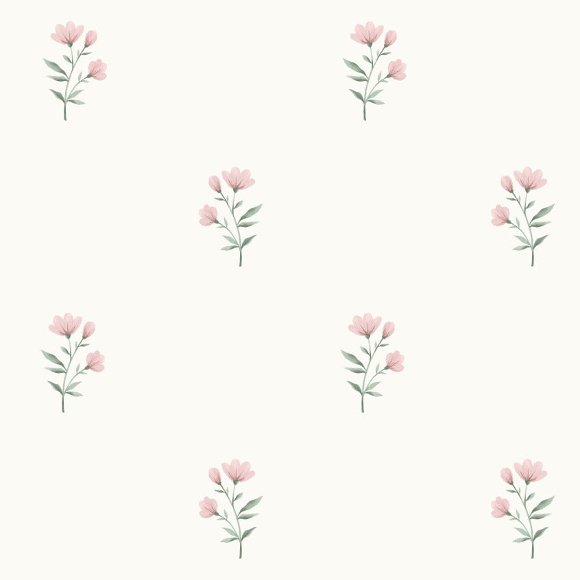 Infantil Flores Delicadas Aquarela