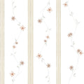 Infantil Listrado e Floral Pêssego Aquarela
