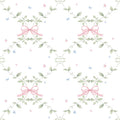 Infantil Treliça de Ramos com Laços e Borboletas Aquarela