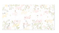 Painel de Parede Ramos Foliados e Pássaros Aquarela Nuvens Suaves