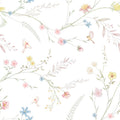 Infantil Floral com Passarinhos Aquarela