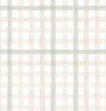 Papel de Parede Infantil Xadrez Grid Aquarela Verde e Bege
