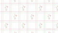 Papel de Parede Xadrez Grid com Ramos Florais Aquarela