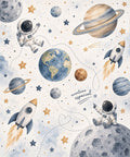 Papel de Parede aventura espacial aquarela