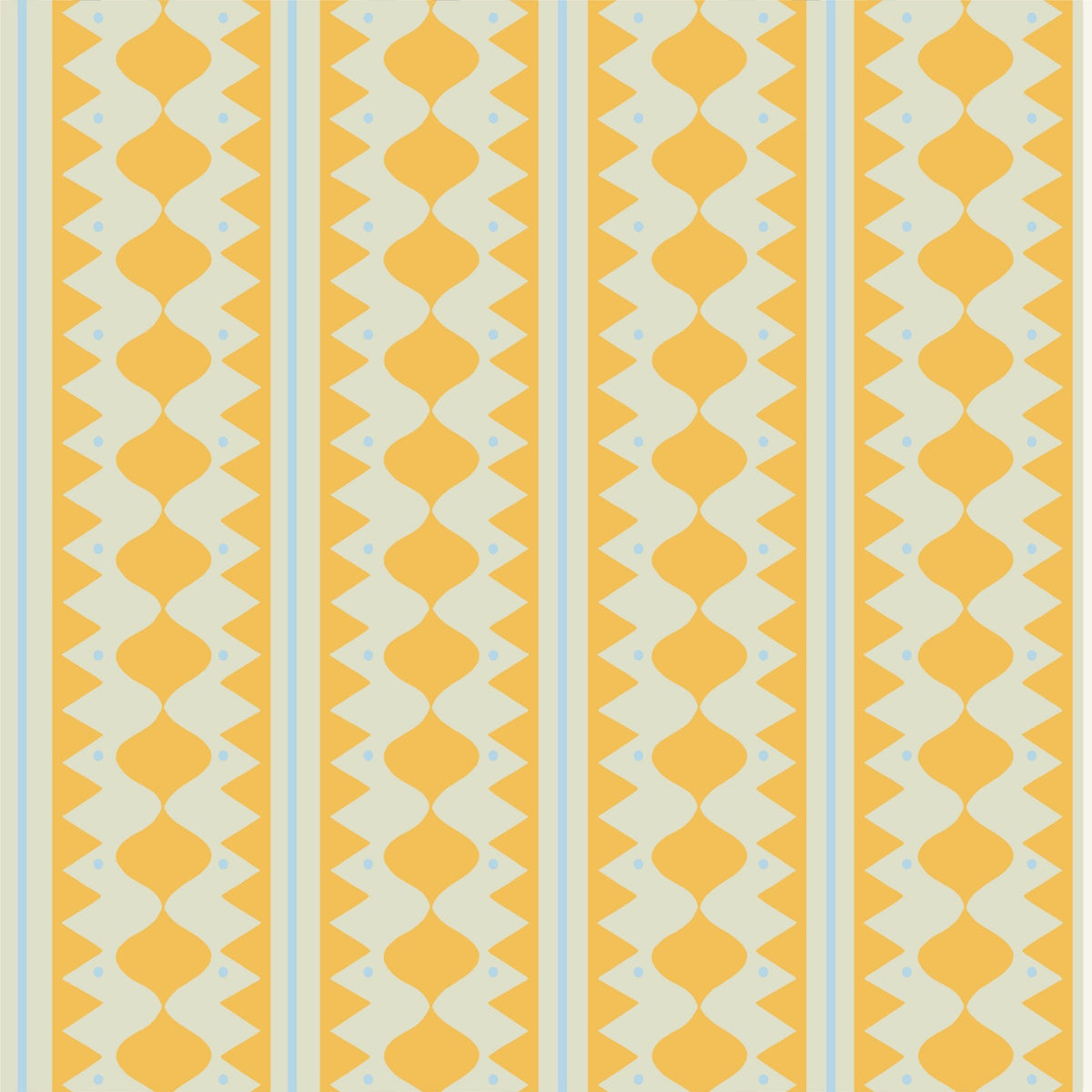 Papel de Parede geométrico amarelo zig zag listrado