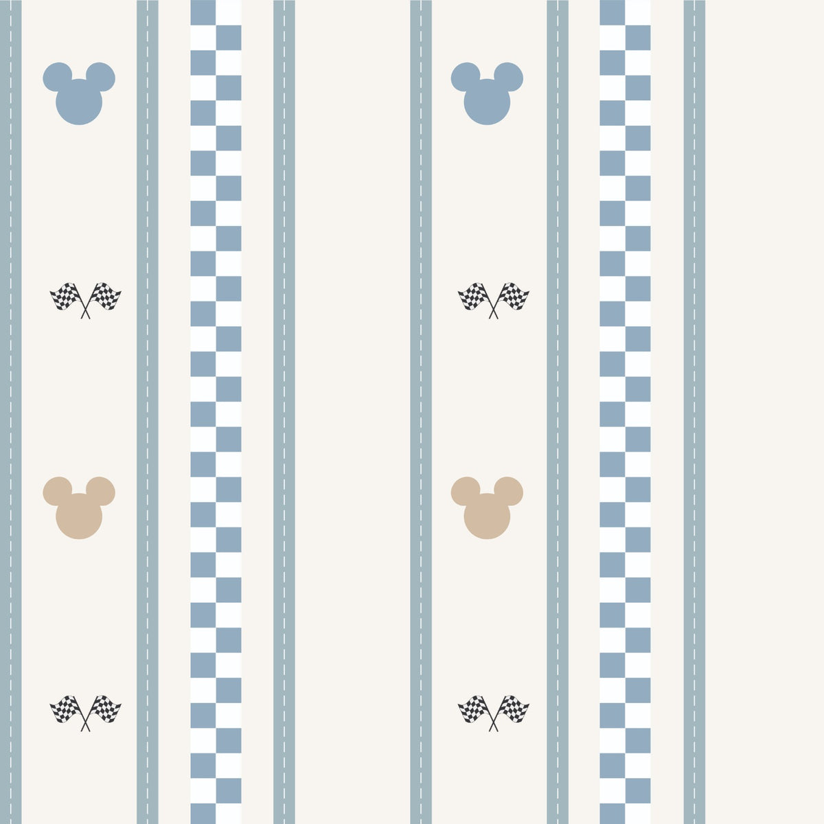 Papel de Parede mickey corrida listrado