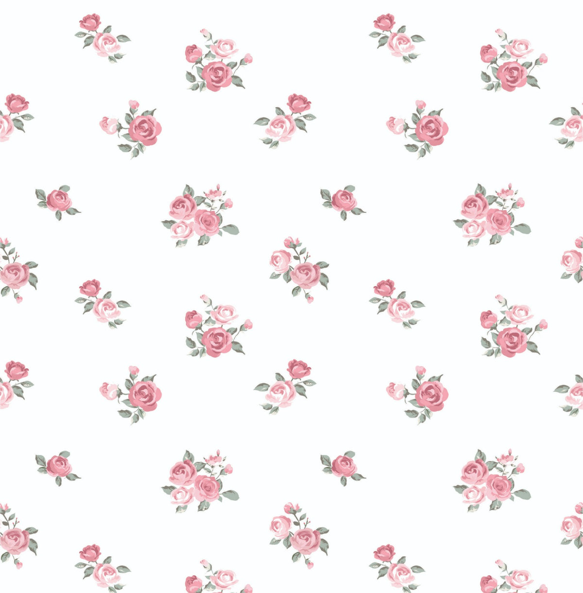 Papel de Parede mini rosas delicado infantil