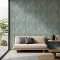 Papel de Parede folhas verde abstratas - VEN-BY3305