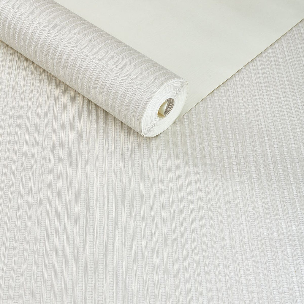 Papel de Parede listrado canelado off white linhas verticais - VEN-BY3602