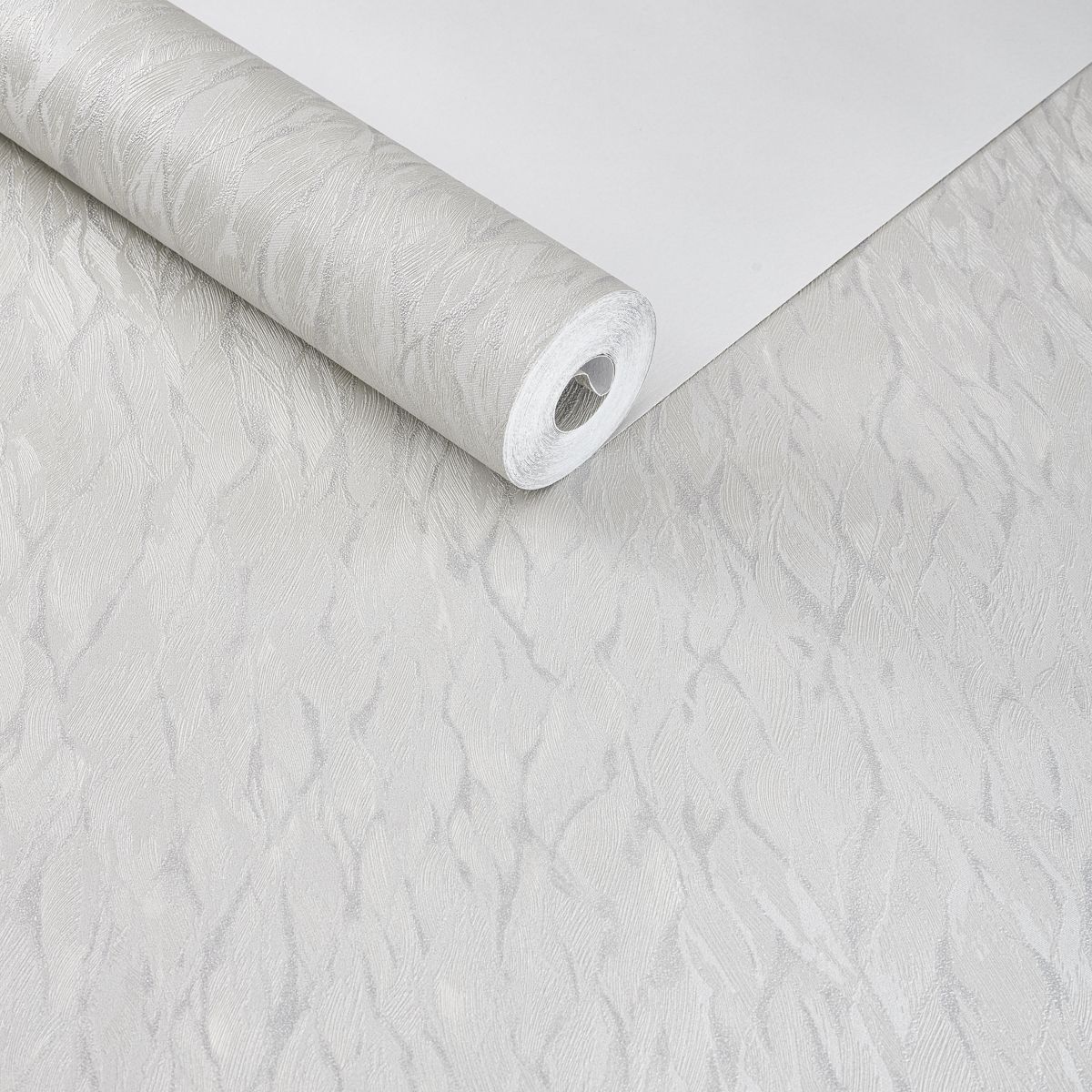 Papel de Parede linhas orgânicas off white delicado textura - VEN-LB5063