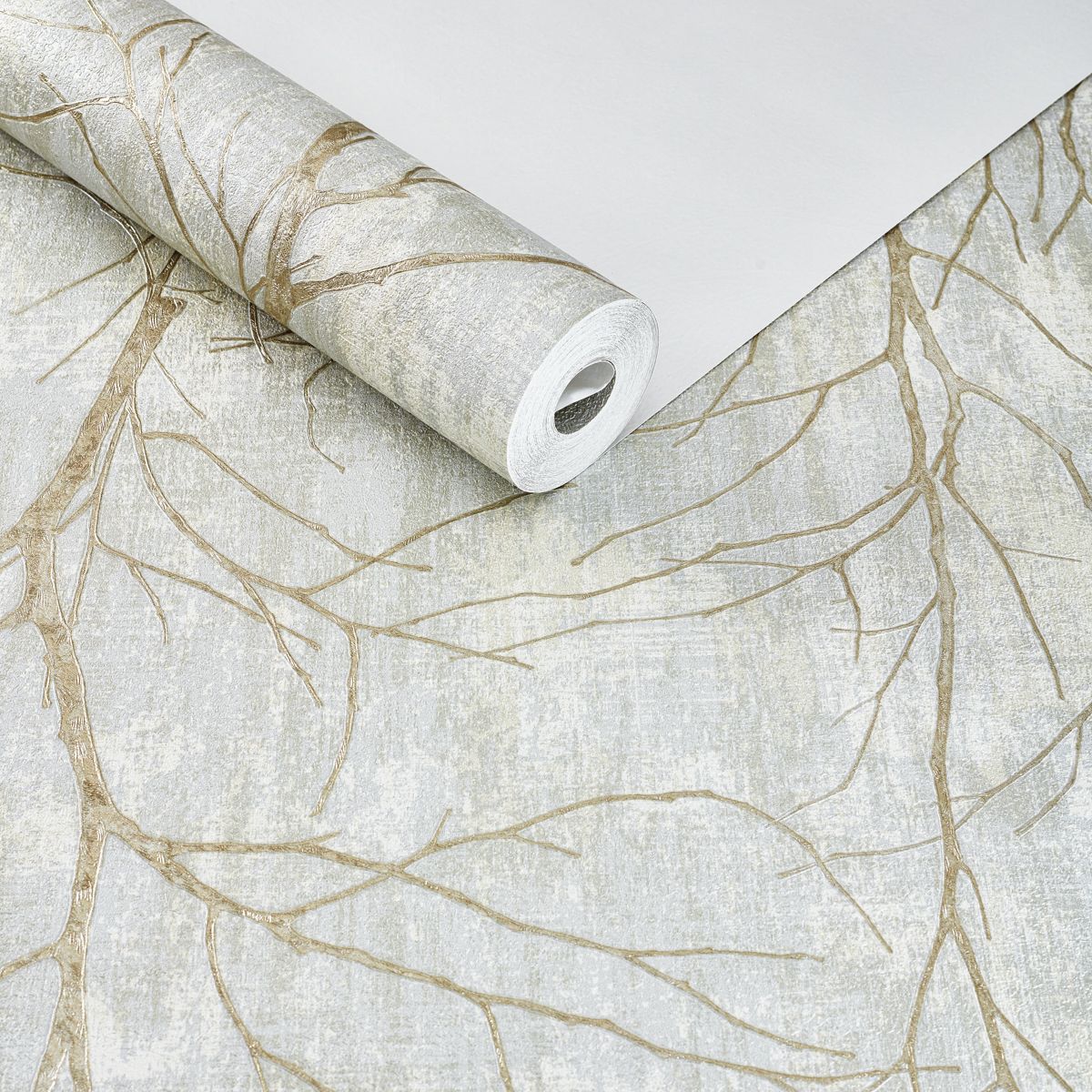 Papel de Parede galhos secos árvores marrom delicado - VEN-LB6000