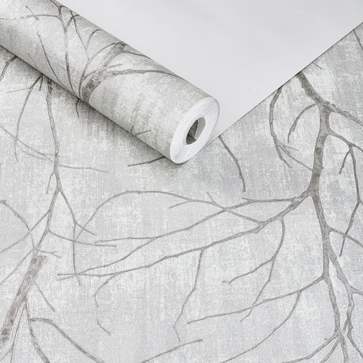 Papel de Parede galhos secos árvores cinza delicado - VEN-LB6003