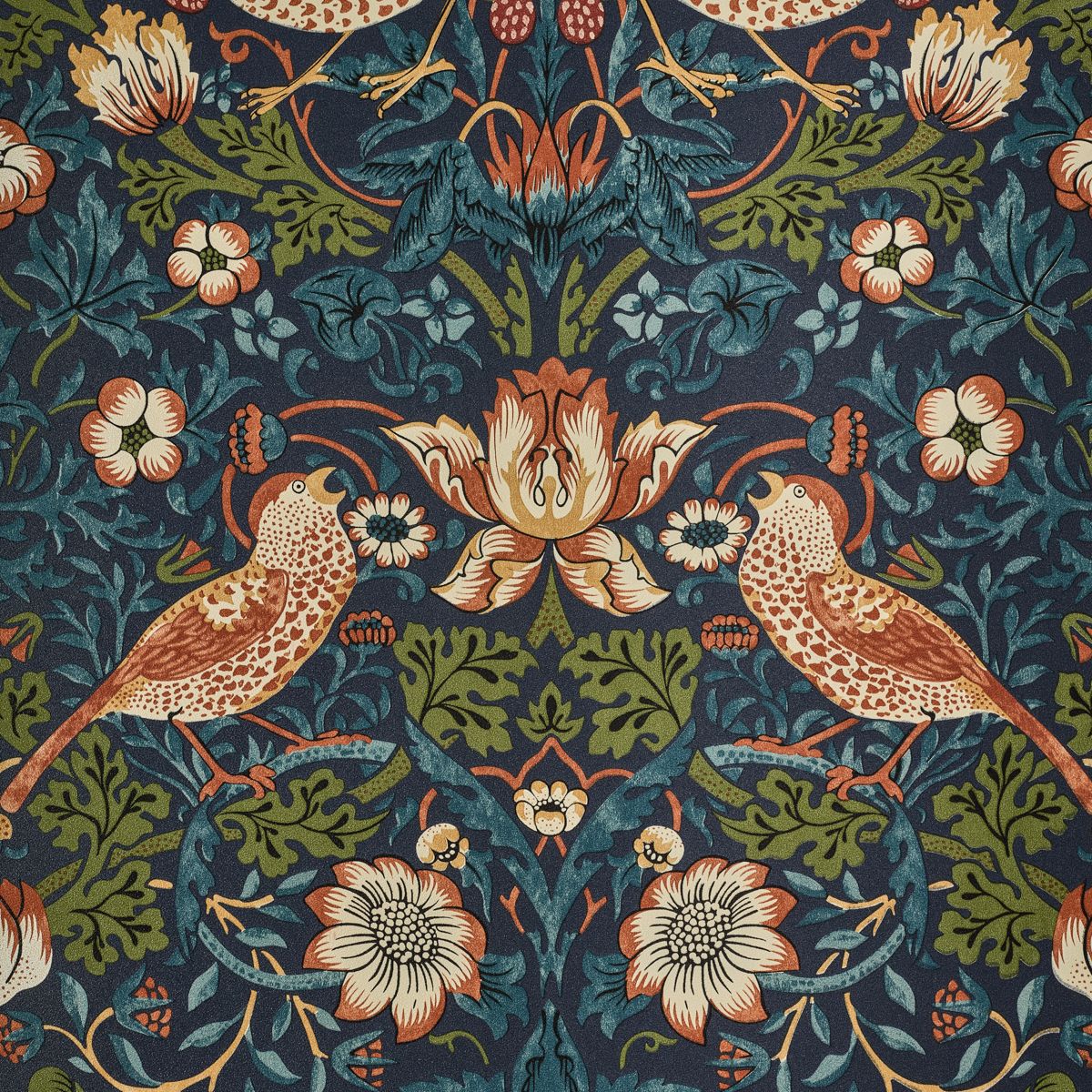 Papel de Parede pássaros e florais estilo clássico - VEN-MT220701