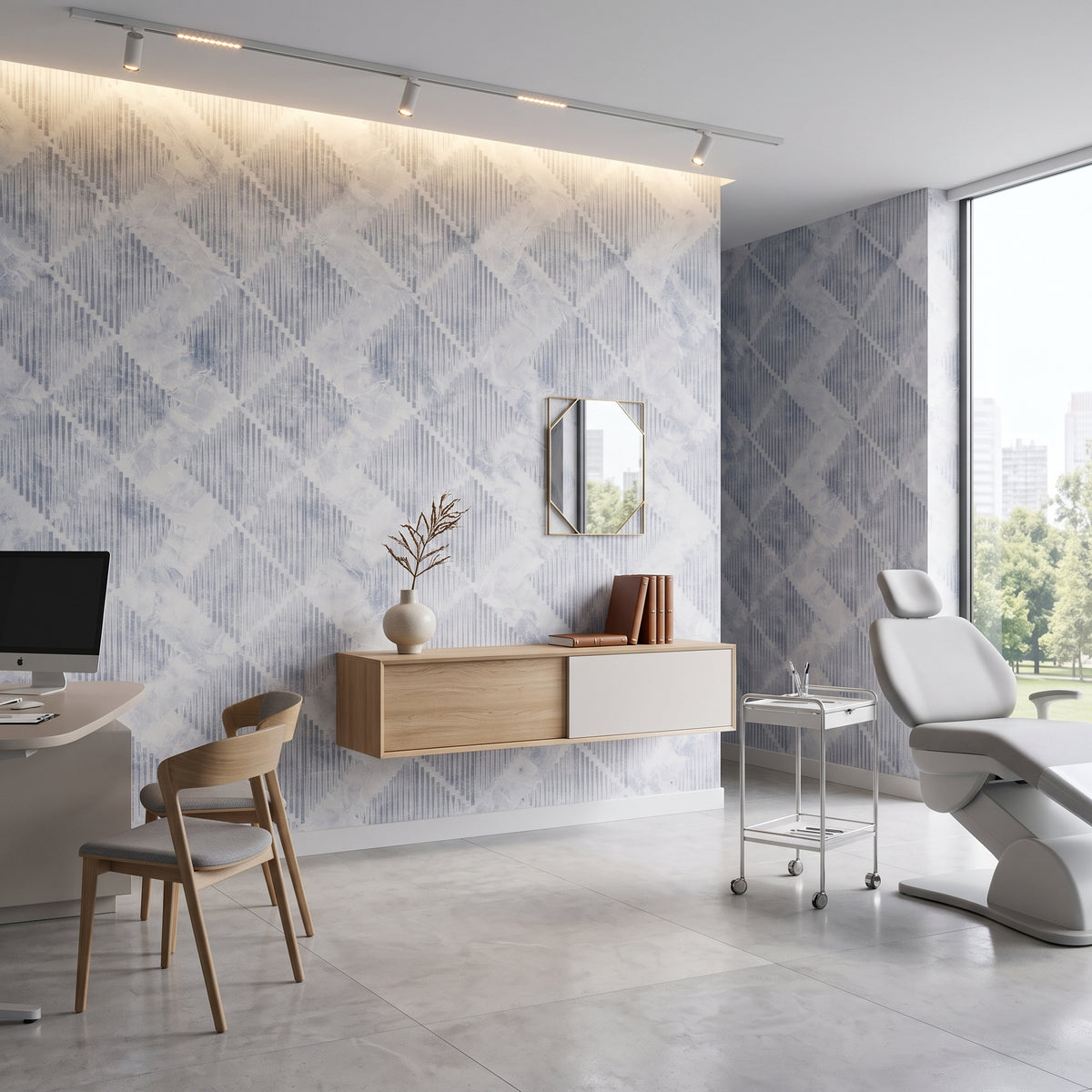 Papel de Parede geométrico losangos moderno - VEN-SN998233