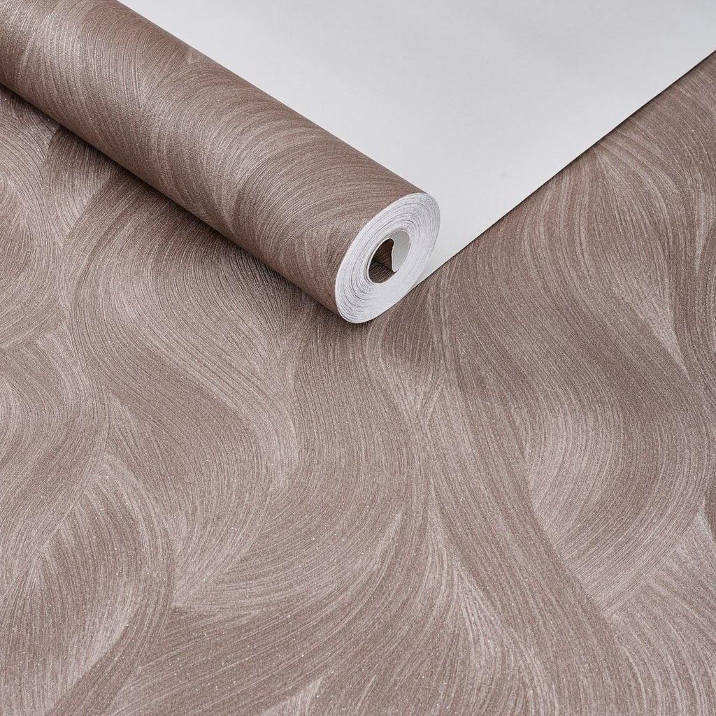 Papel de Parede abstrato ondas terra-cota blush - VEN-UGG232105