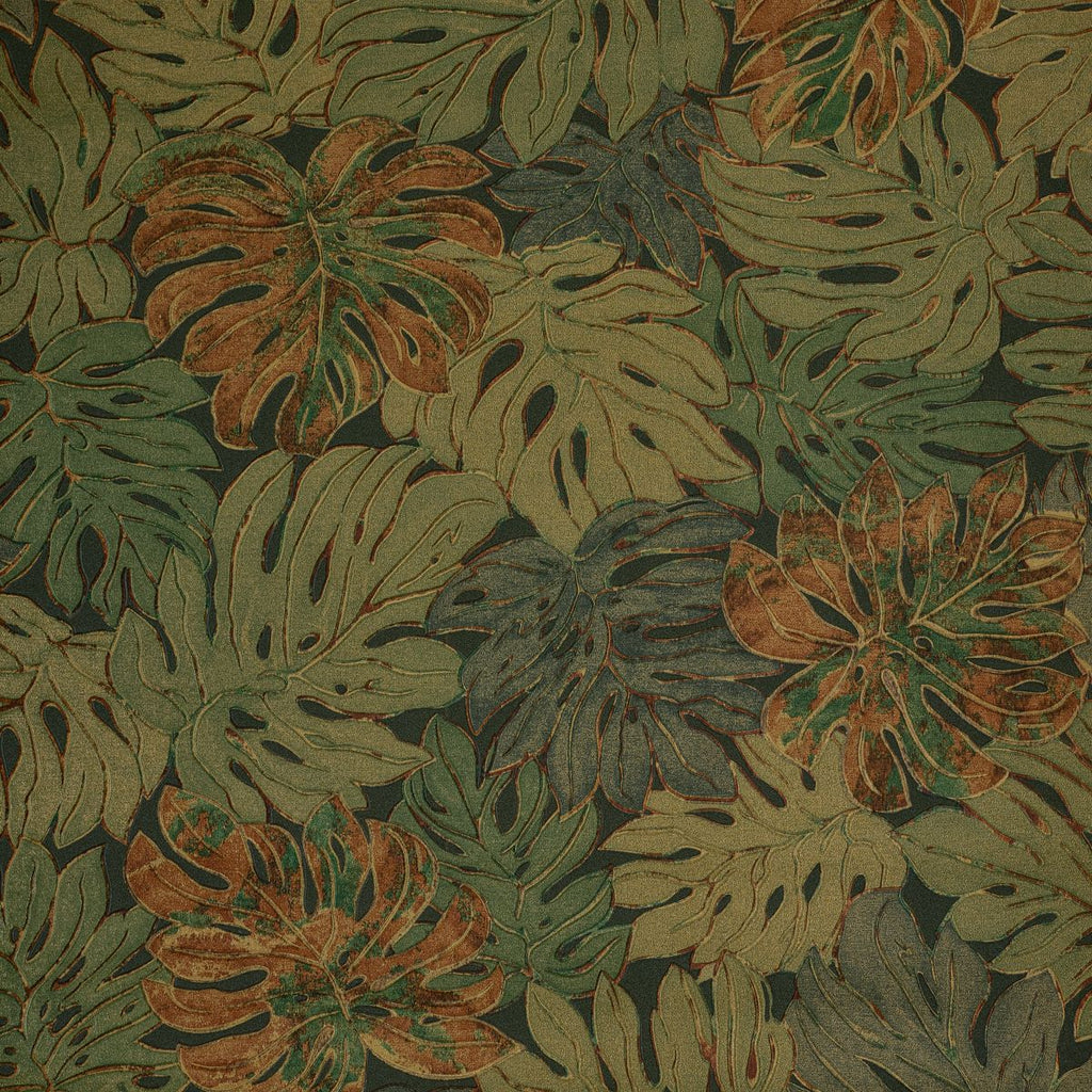 Papel de Parede folhas de costela de adão verde texturizado - VEN-UGG234401