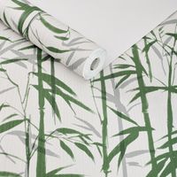 Papel de Parede bambu pincelado verde asiático - VEN-UGG234602