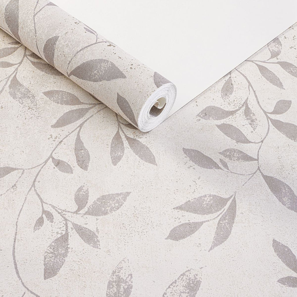 Papel de Parede  Folhagem delicada nude com textura - ZUM-T500-3