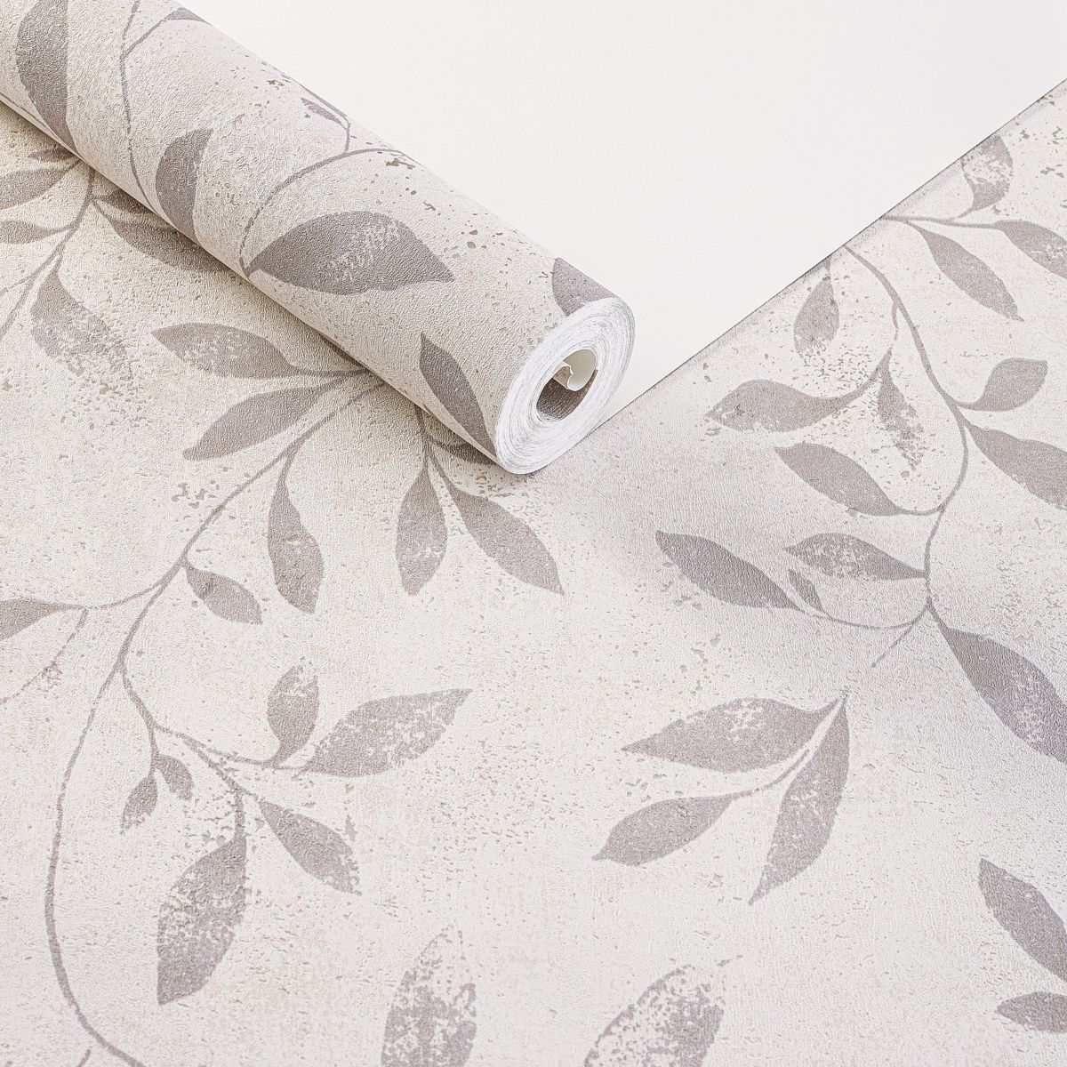 Papel de Parede  Folhagem delicada nude com textura - ZUM-T500-3