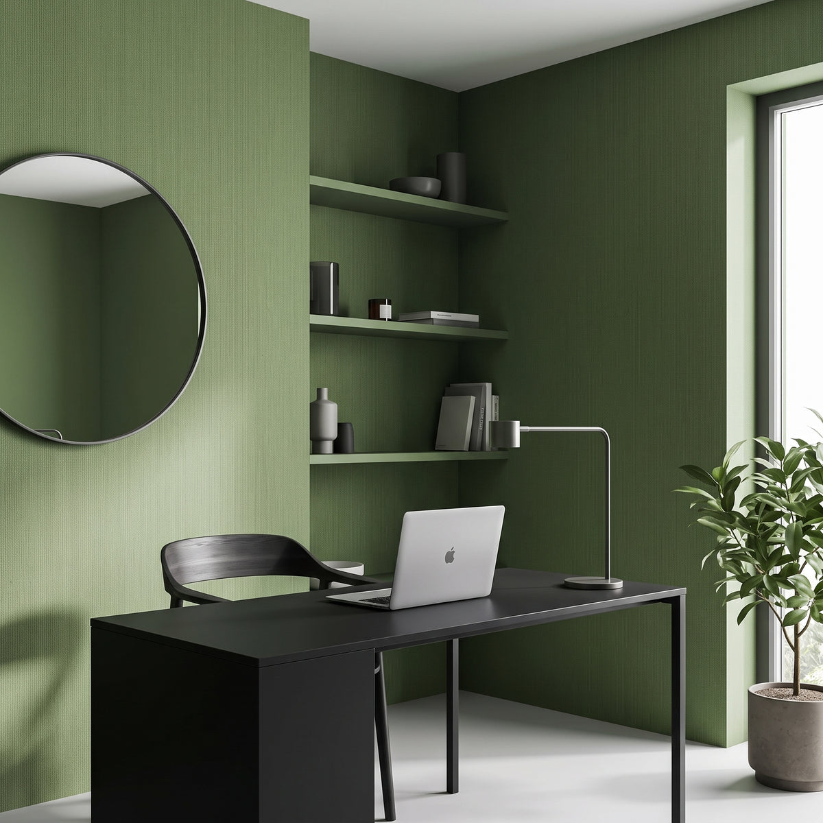 Papel de Parede Efeito sarja verde - ZUM-T523-10