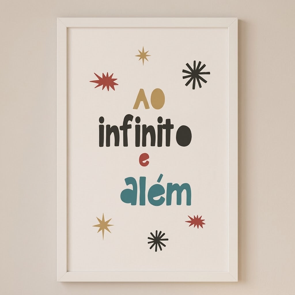 Quadro Infantil Ao Infinito e Além Baby Aquarela