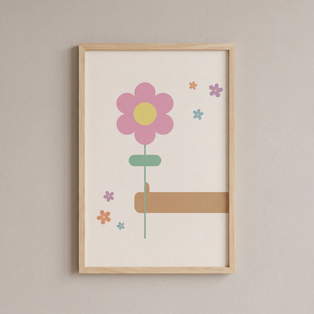 Quadro Infantil Florzinha Baby Aquarela