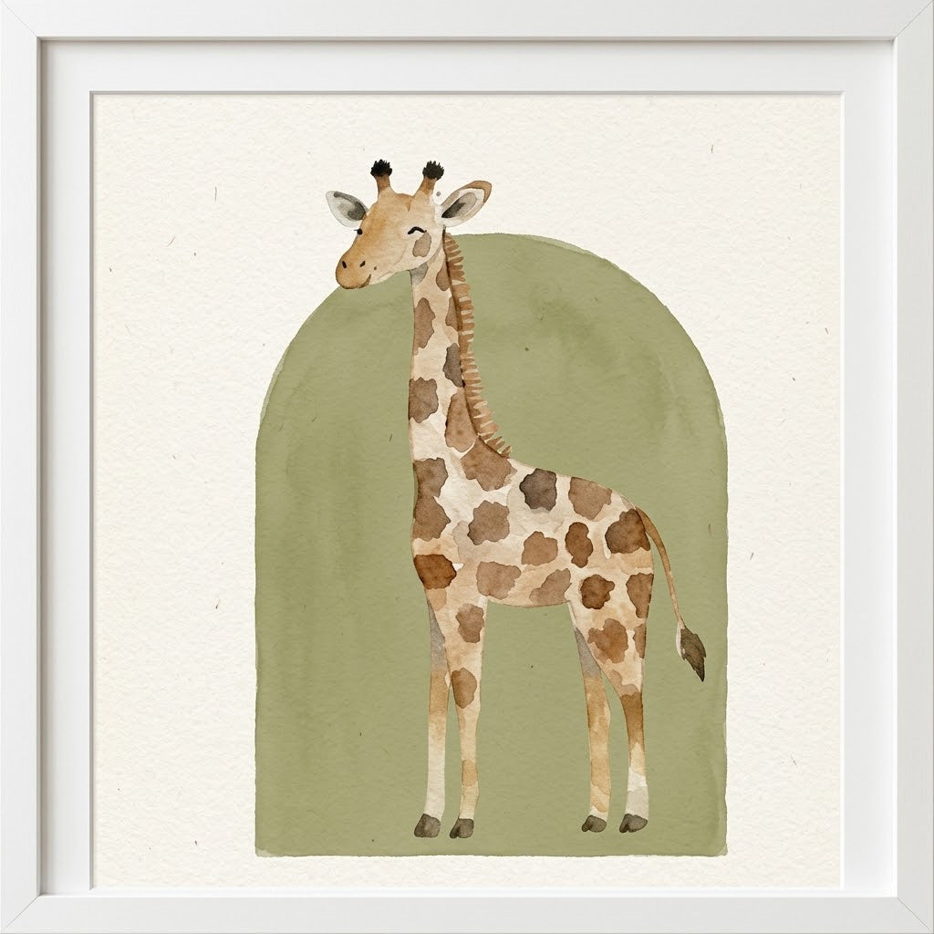 Kit Trio de Quadros Infantis Safari Baby Aquarela