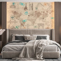 Papel de Parede Non Woven Mapa e Conexões