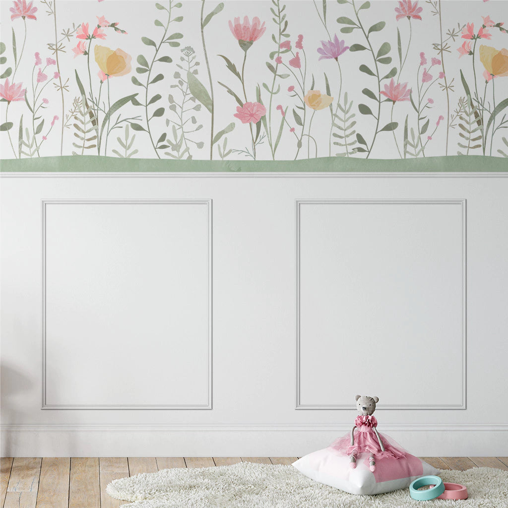 Papel de Parede Non Woven Boiserie Off White