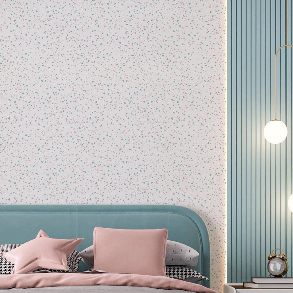 Papel de Parede Non Woven Granilite Rose e Tiffany