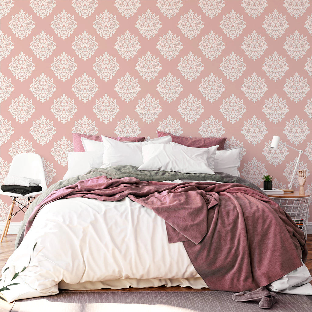 Papel de Parede Non Woven Medalhão Rose