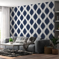 Papel de Parede Non Woven Medalhão Textura Azul