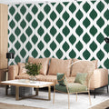 Papel de Parede Non Woven Medalhão Textura Verde