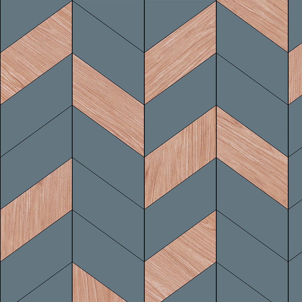 Papel de Parede Non Woven Chevron Wood