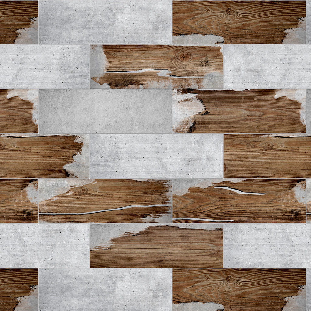 Papel de Parede Non Woven Concreto Wood