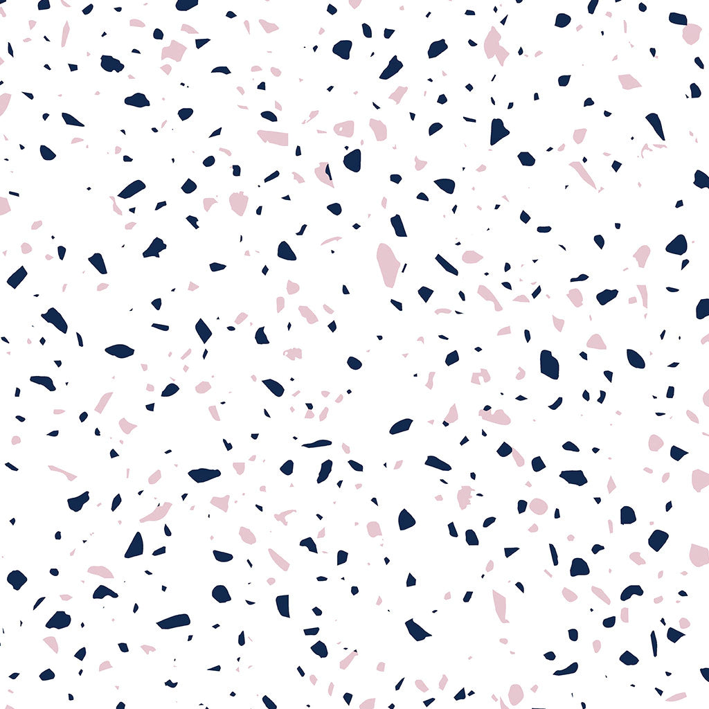 Papel de Parede Non Woven Granilite Rose e Azul Marinho