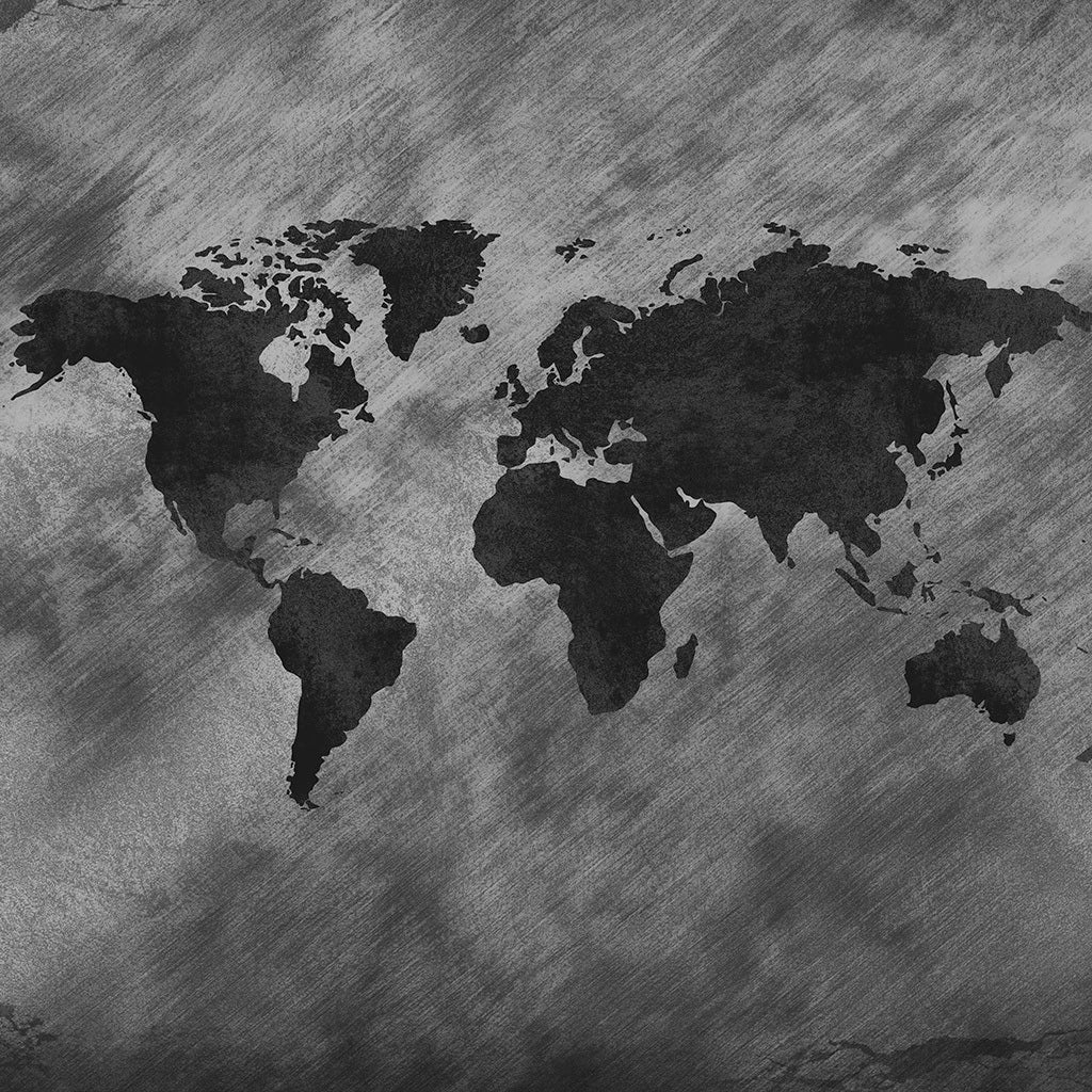 Papel de Parede Non Woven Mapa Estonado Cinza
