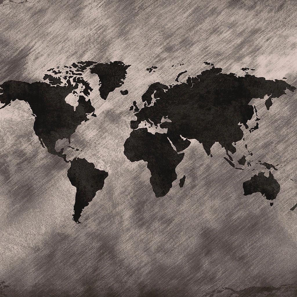 Papel de Parede Non Woven Mapa Estonado Marrom