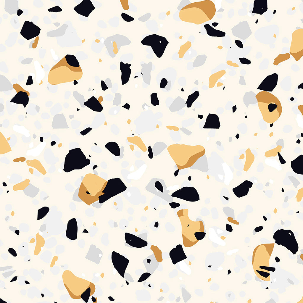 Papel de Parede Non Woven Terrazzo Amarelo