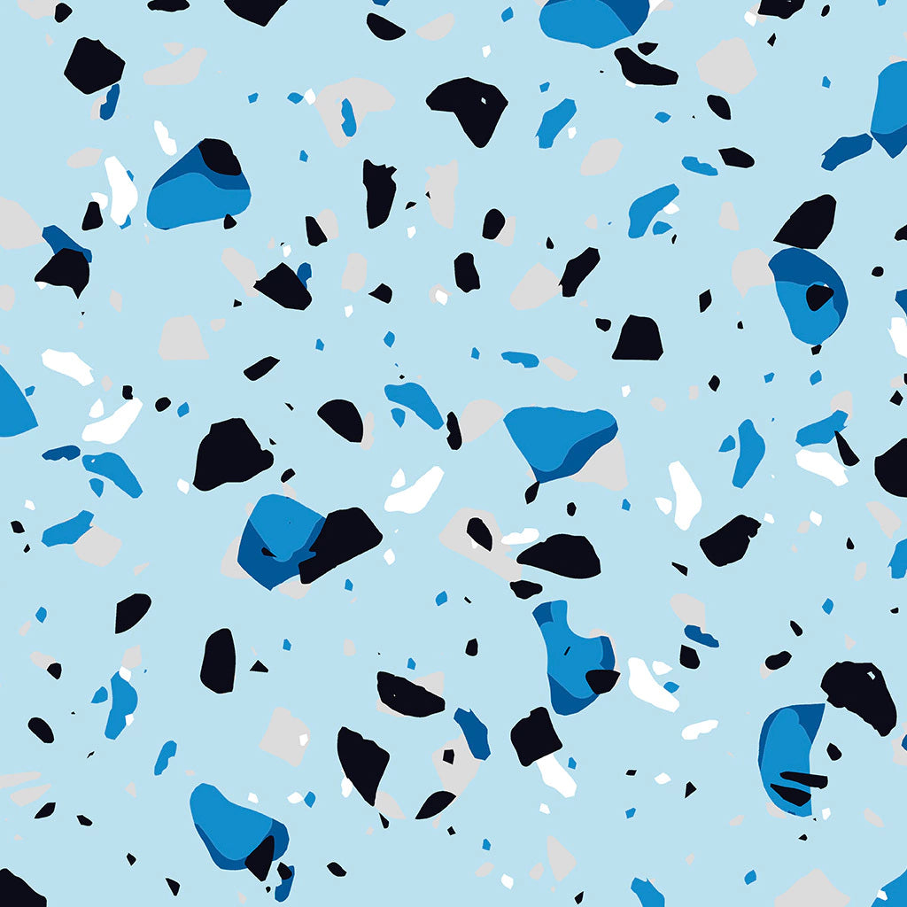 Papel de Parede Non Woven Terrazzo Azul