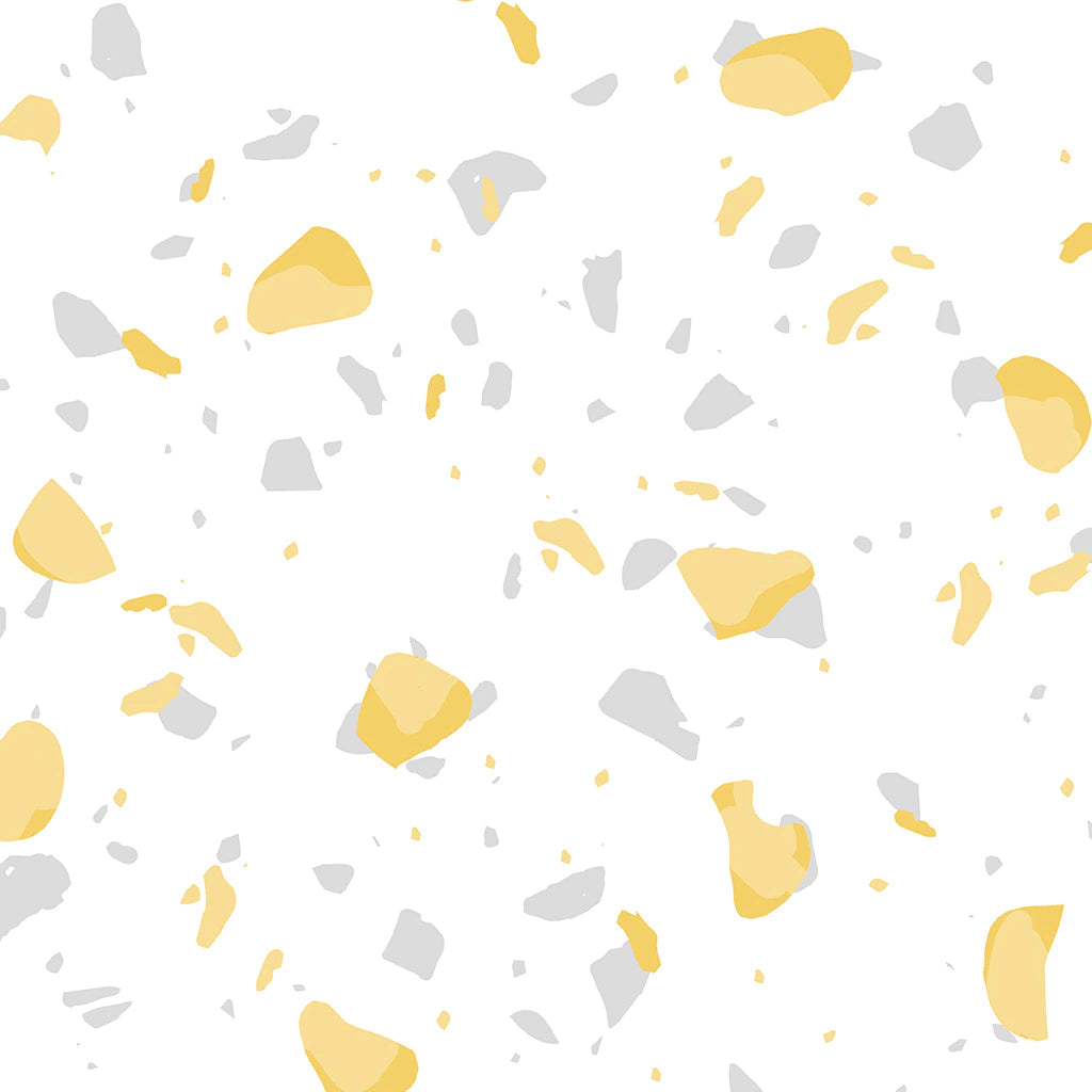 Papel de Parede Non Woven Terrazzo Clean Amarelo