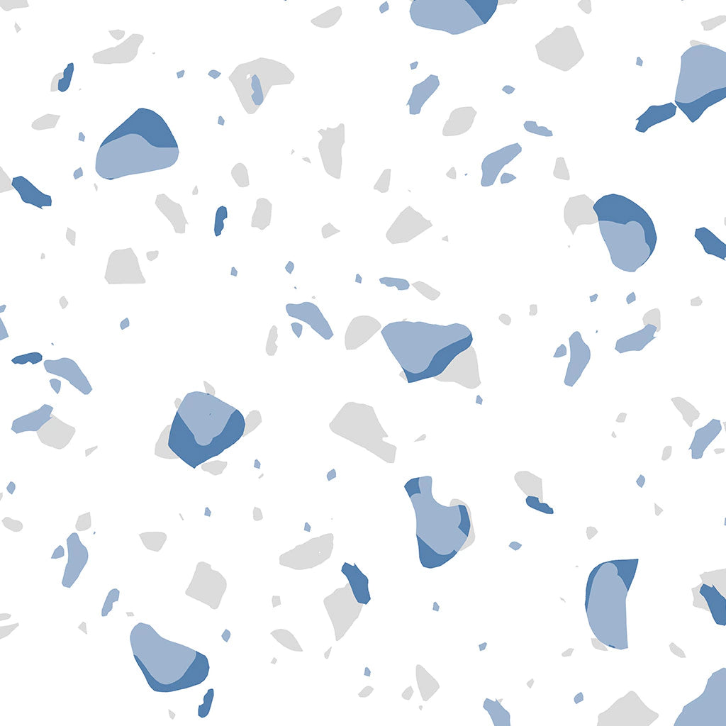 Papel de Parede Non Woven Terrazzo Clean Azul