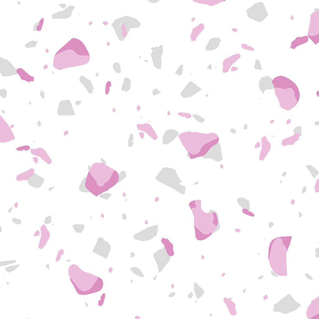 Papel de Parede Non Woven Terrazzo Clean Rosa