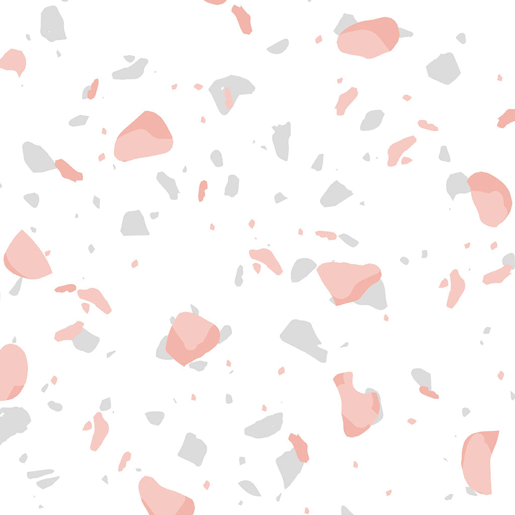 Papel de Parede Non Woven Terrazzo Clean Rose