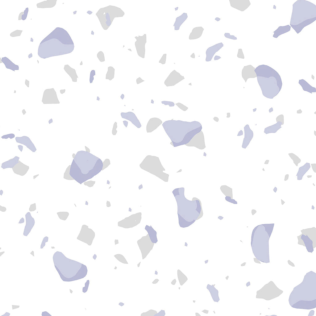 Papel de Parede Non Woven Terrazzo Clean Roxo