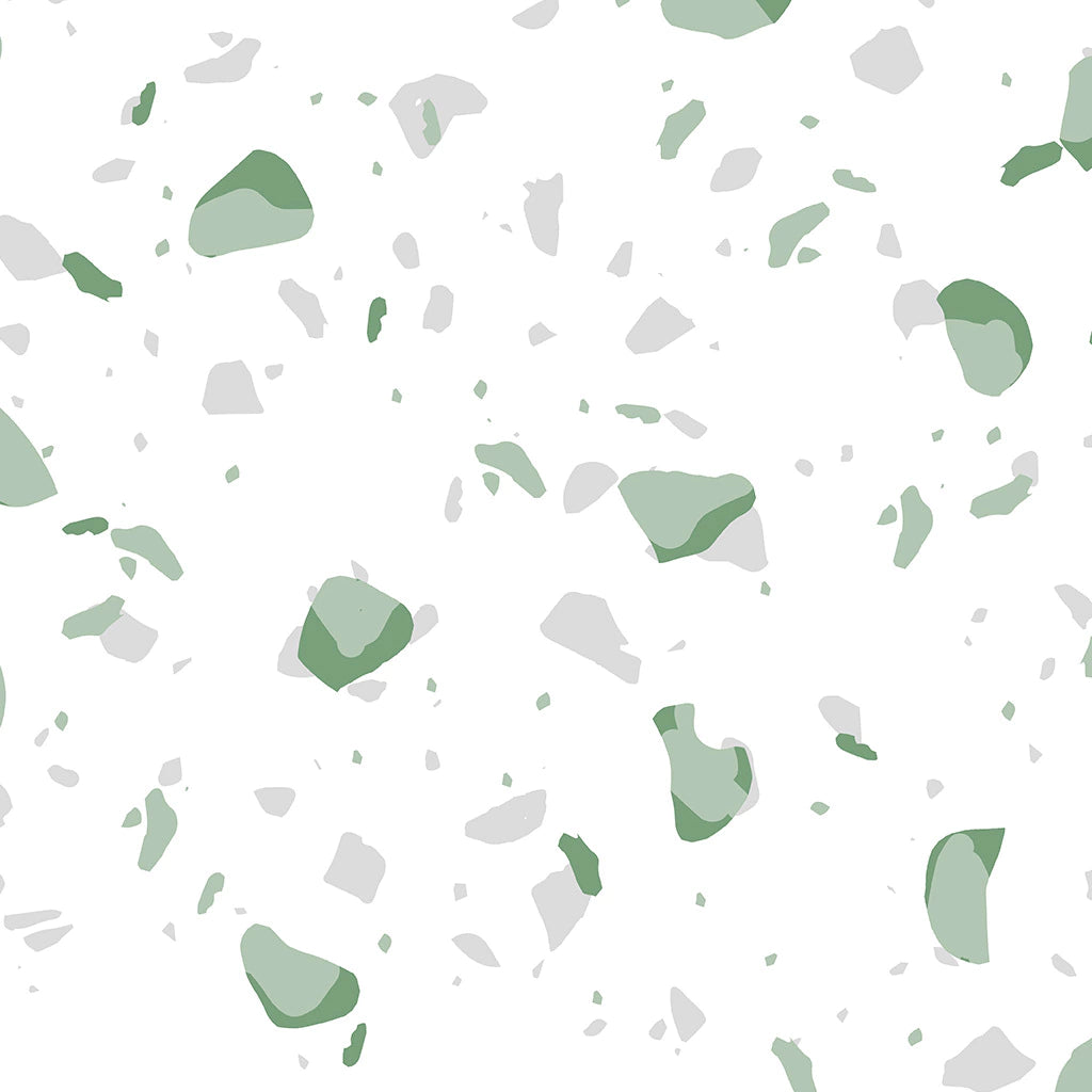 Papel de Parede Non Woven Terrazzo Clean Verde
